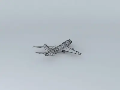 Plane in Viracopos 3D model 5