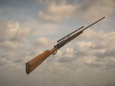 Western Rifle Low-poly 3D model purchase