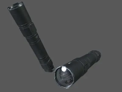 Flashlight Free low-poly 3D model 2
