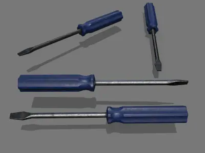 screwdriver Low-poly 3D model 38