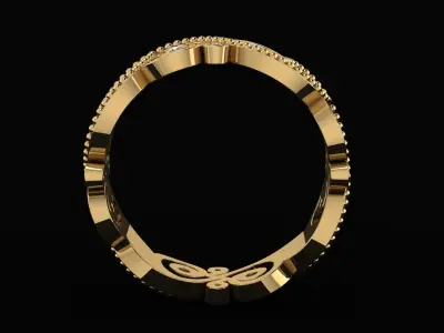 Openwork  designed ring 3D print model