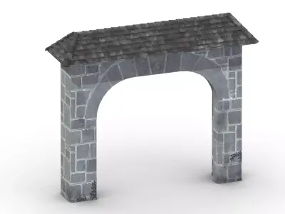 Castle Medieval Middle Ages 05 Low Poly PBR Realistic Low-poly 3D model