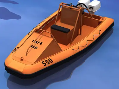 Rescue boat 01 3D model