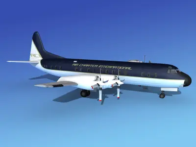 Lockheed L-188 Electra HP Air Charter Intl  3D model