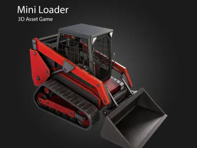 Mini Loader Low-poly 3D model