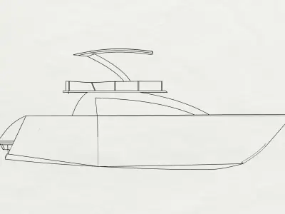 Yacht Design Made On Rhino8 3D model