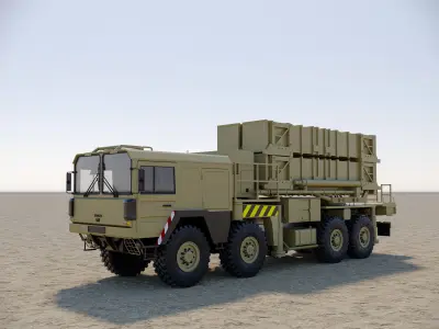 Rocket launcher MAN KAT MIM-104 Patriot 3D model