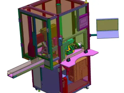 Chip reading and laser marking machine 3D model