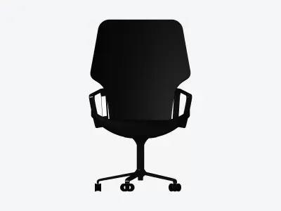 Chair - Office - Worksmart - High Back - Castors Low-poly 3D model