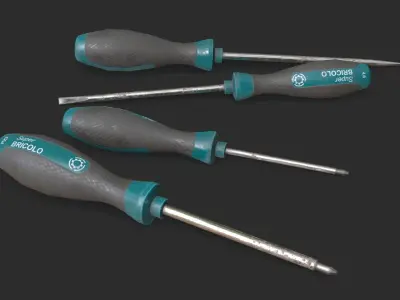 Screwdrivers Pack Low-poly 3D model