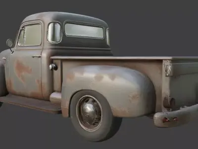 Vintage Rusty Pickup Truck 3D Model 3D model purchase