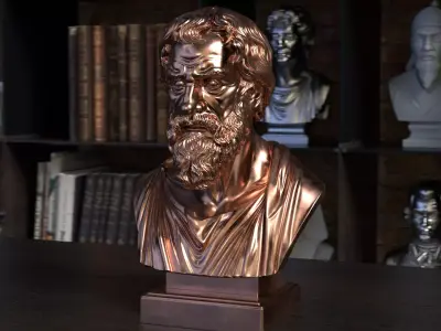 Heraclitus Bust Sculpture 3D Printable STL File 3D print model
