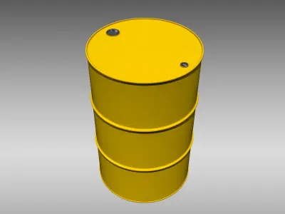 Oil Barrel Low-poly 3D model 16