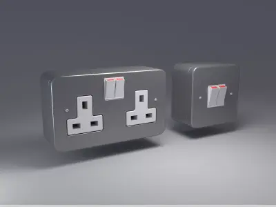 Socket and Switch Industrial Outlet 3D model