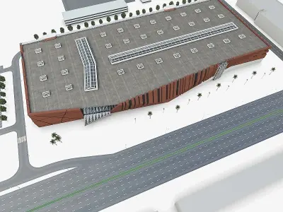 Shopping Mall 01  Low-poly 3D model