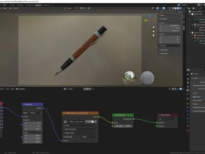 Ballpoint pen 3D model purchase