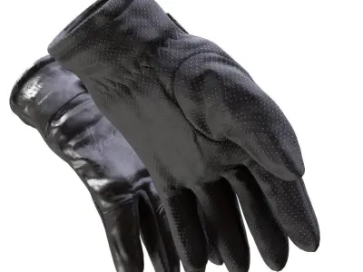 Gloves 41 - All MH Bodies - UE5 Skeletons - Rigged Low-poly 3D model