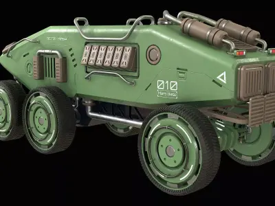Mars Rover-1-Green 3D model