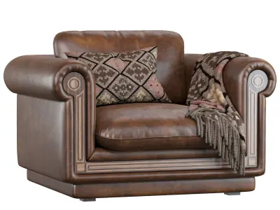 Armchair en arabe 3D model