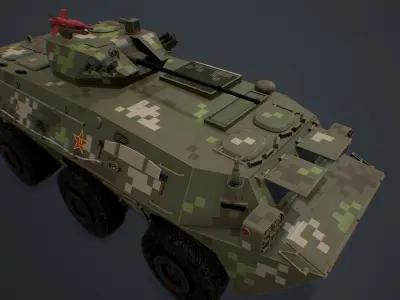 ZSL-92B chinese armoured vehicle Low-poly 3D model