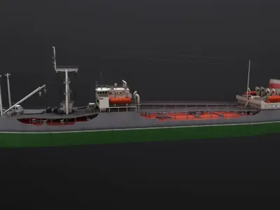 Kazbek Tanker Low-poly 3D model