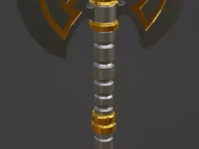 2 axes Low-poly 3D model