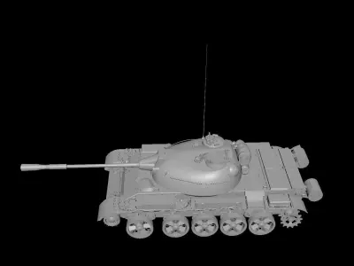Ch16 WZ131 Tank Low-poly 3D model