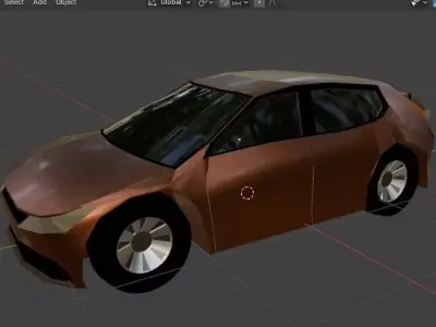 Small SUV Low Poly Game Ready Low-poly 3D model