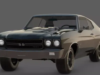 1970 Chevrolet Chevelle SS 454 3D Model The Golden Era Car Low-poly 3D model