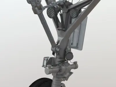 A320 Nose Landing Gear NLG 3d model Low-poly 3D model