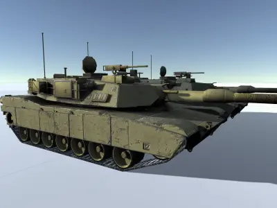 Abrams Tank Low-poly 3D model