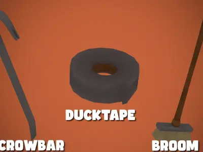 Adventurous - Tools Low-poly 3D model