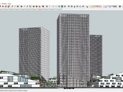 Sketchup Residential Complex S3 3D model