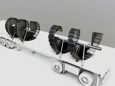 CARGO MODELS FOR TRUCK TRAILER-Spiral Stair Type-1 3D model