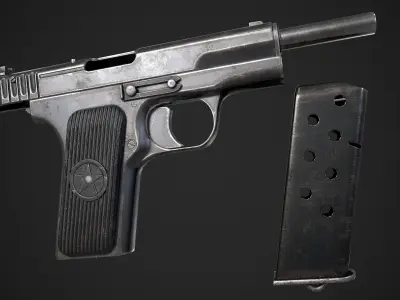 TT-33 Pistol Free low-poly 3D model