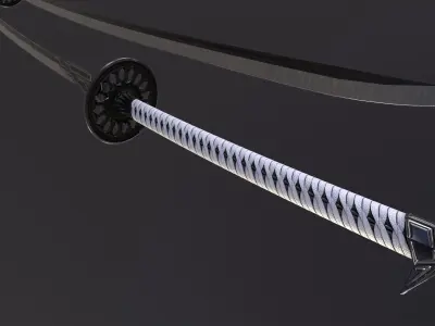 Fantazy Katana Sword Melee Weapon Low-poly 3D model purchase
