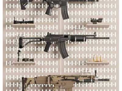 Store Show Case 8 Gun Store 2 Low-poly 3D model