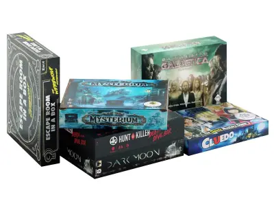 Board Games Pack 3D model