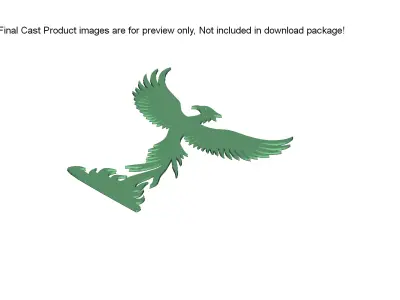 Phoenix Bird Mold for Resin Plaster Concrete Casting 3D Print 3D model