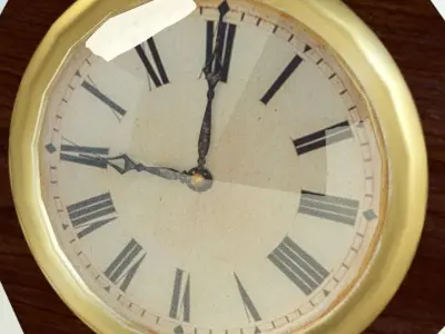 Antique Clock Low-poly 3D model