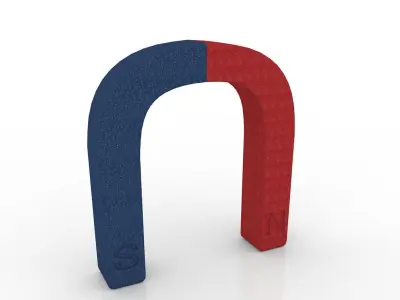 Horseshoe Magnet Clip Art 3D model