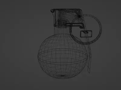M67 Grenade 3D Model Low Poly Game Ready Low-poly 3D model