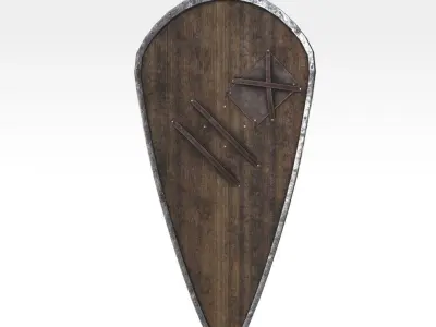 Kite Shield Low-poly 3D model purchase