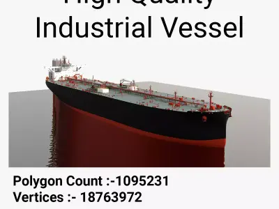 Industrial Marine Vessel   3D Model by Designtrix 3D model