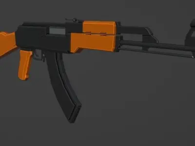 AK-47 ak - rifle Free low-poly 3D model get