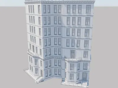 Old Washington DC Building 01 by THREEDEE INC Low-poly 3D model