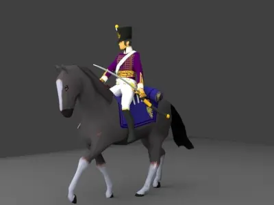 HUSSAR OF NAPOLEON 2019 Low-poly 3D model