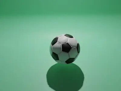 low poly foodball 3D model soccer ball Low-poly 3D model