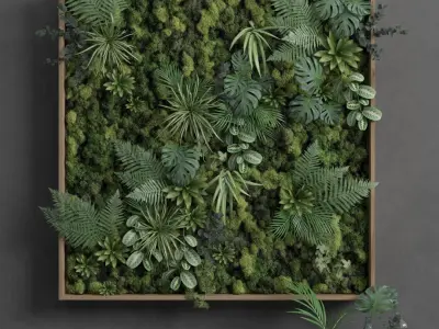 Square Green Moss Set 150cm x 150cm 3D model