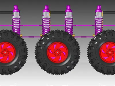 6WD and 4WD Convertible Rover Razor Free 3D model